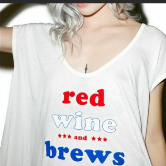 Wildfox Red Wine & Brews Tee - Picture 2 of 5